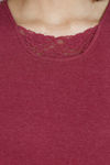 Zivame Cozy Heathers Knit Poly Camisole - Beet Red — thumbnail 6